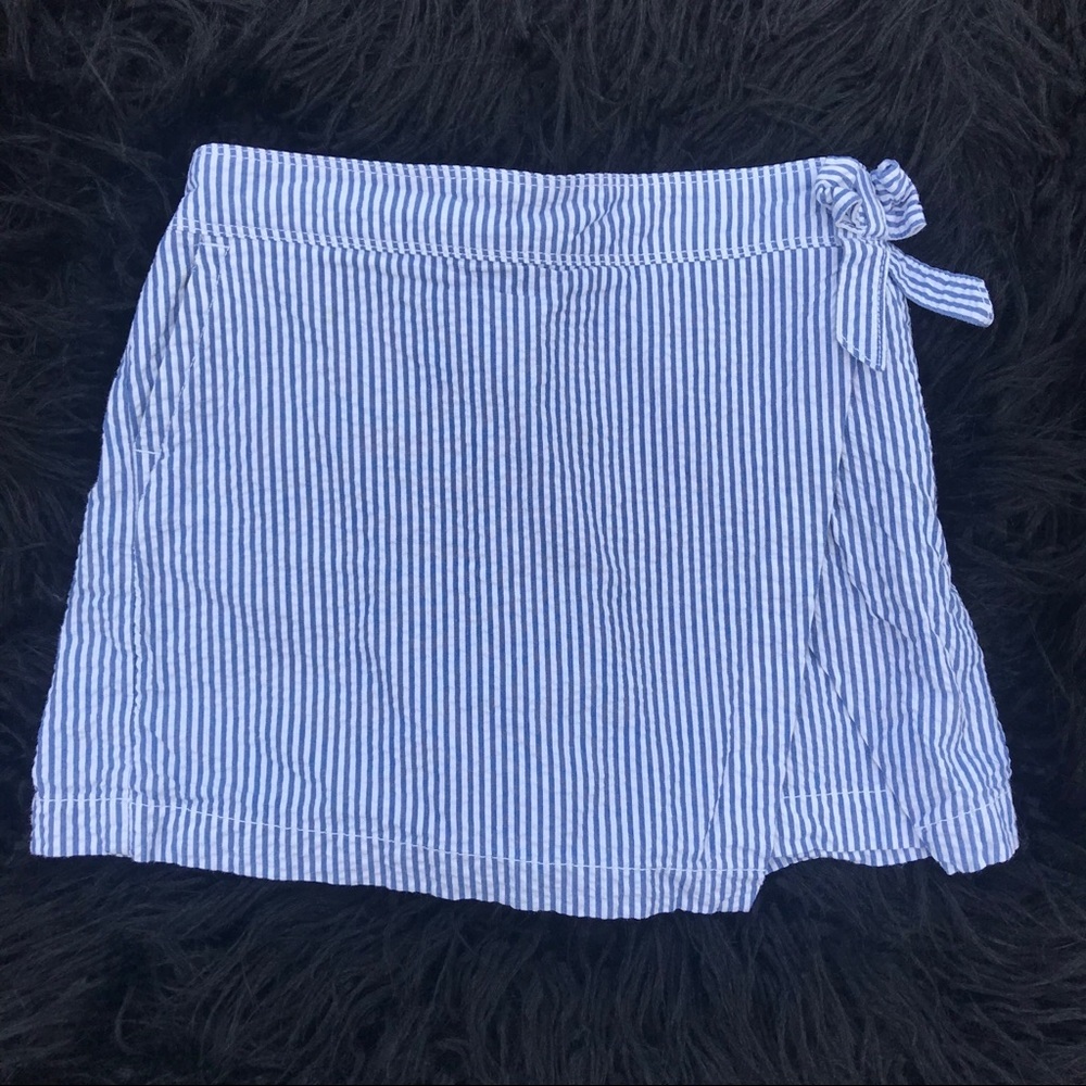 Vineyard Vines Striped Seersucker Skort Girls 12 fishermancore